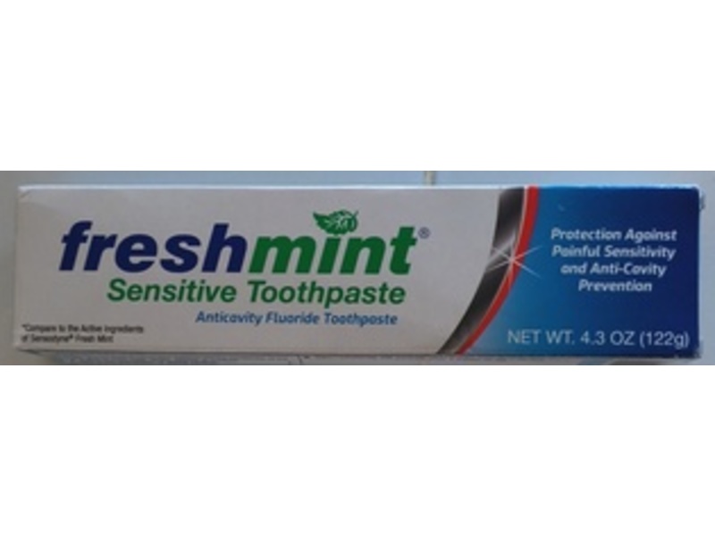 Freshmint Sensitive Anticavity Fluoride Toothpaste, Fresh Mint, 4.3 oz/122 g, Pack Of 6