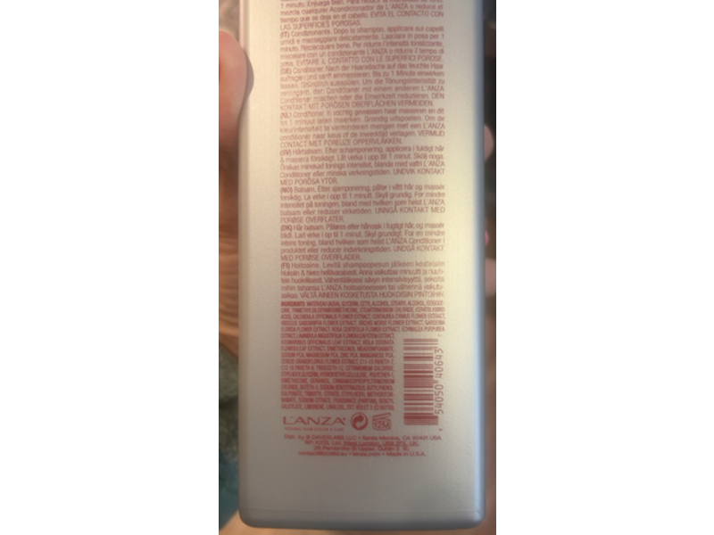 L’anza Healing Color Care Silver Brightening Conditioner, 33.8 fl oz/1 L