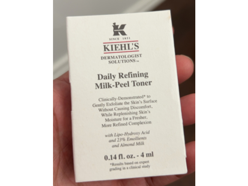 Kiehl's Daily Refining Milk-Peel Toner, 0.14 fl oz/4 mL