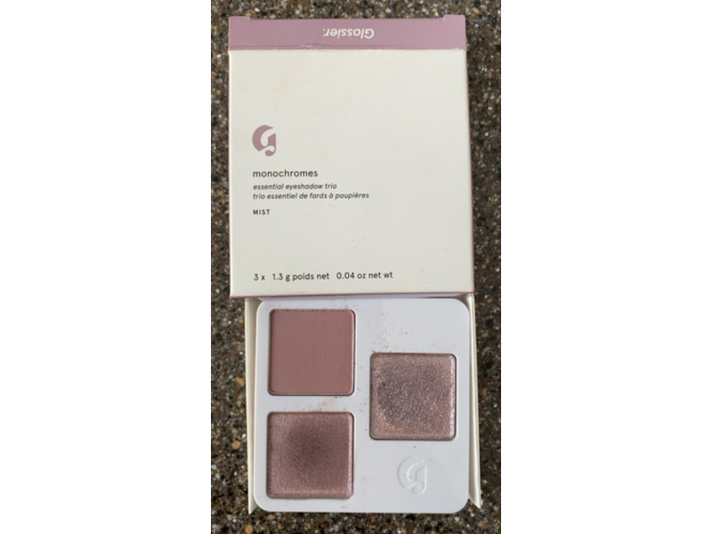 Glossier Monochromes Essential Eyeshadow Trio, Mist, 0.04 oz/1.3 g