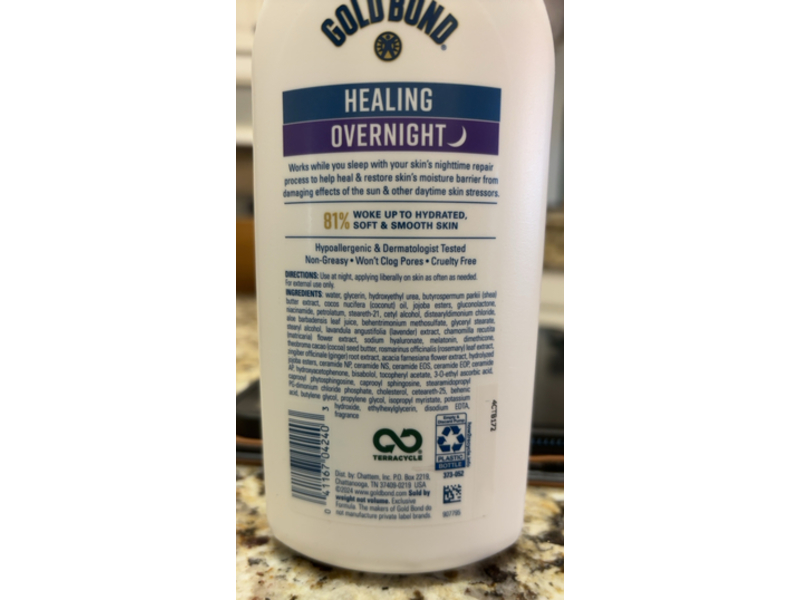 Gold Bond Healing Overnight Body & Face Lotion, 13 oz/368 g