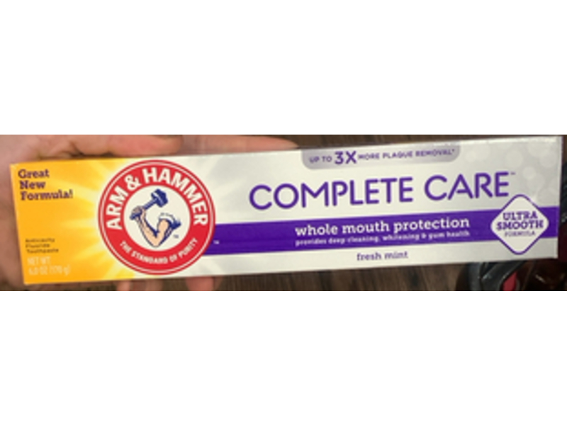 Arm & Hammer Complete Care Fluoride Toothpaste, Fresh Mint, 6.0 oz/170 g