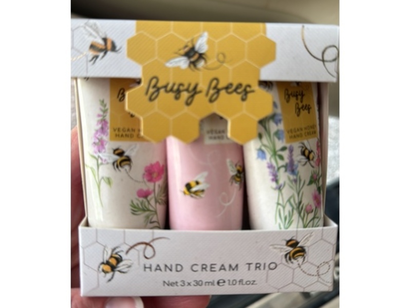 Heathcote & Ivory Busy Bees Hand Cream Trio, Thyme & Honey + RoseHoney + Orange Blossom & Honey, 1.0 fl oz/30 mL