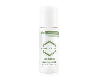 Biospectrum CBD Topical Pain Relief Roll On, Maximum Strength, 2.5 fl oz/74 mL