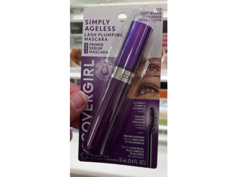 Covergirl Simply Ageless Lash Plumping Mascara, 110 Soft Black, 0.4 fl oz/12 mL