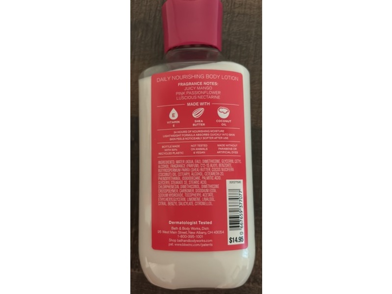 Bath & Body Works Daily Nourishing Body Lotion, Bali Mango, 8 fl oz/236 mL
