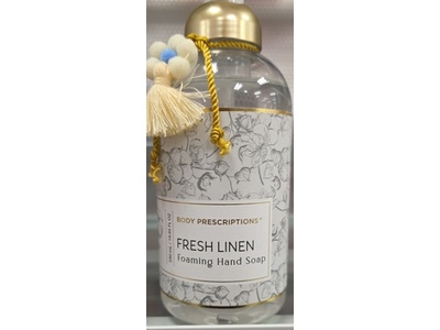 Body Prescriptions Foaming Hand Soap, Fresh Linen, 9.95 fl oz/590 mL