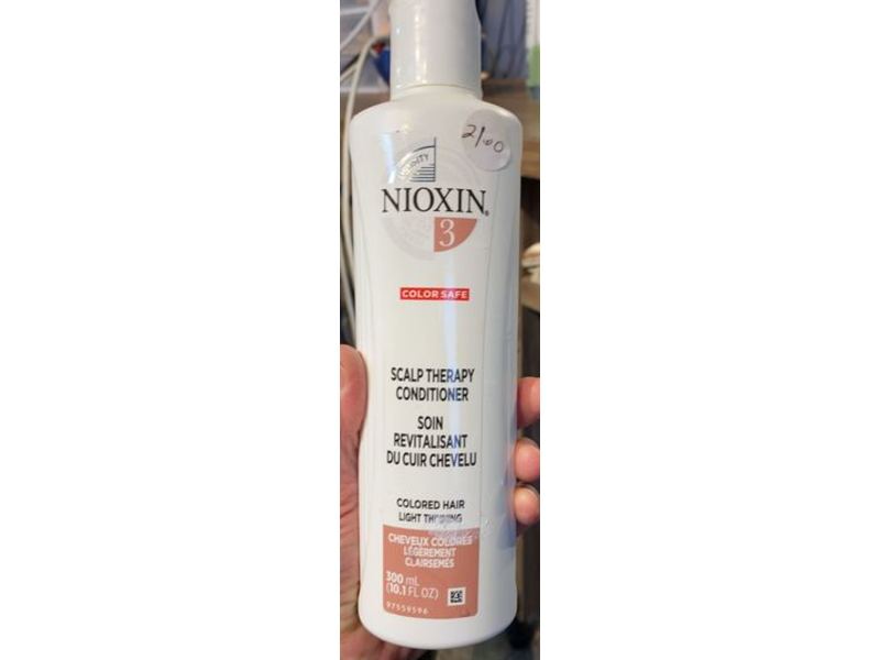 Nioxin 3 Scalp Therapy Conditioner, Color Safe, 10.1 fl oz/300 mL
