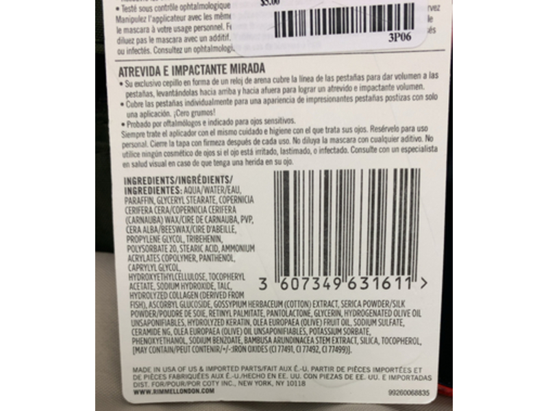 Rimmel London ScandalEyes Retro Glam Mascara, 001 Black, 0.41 fl oz/12 mL