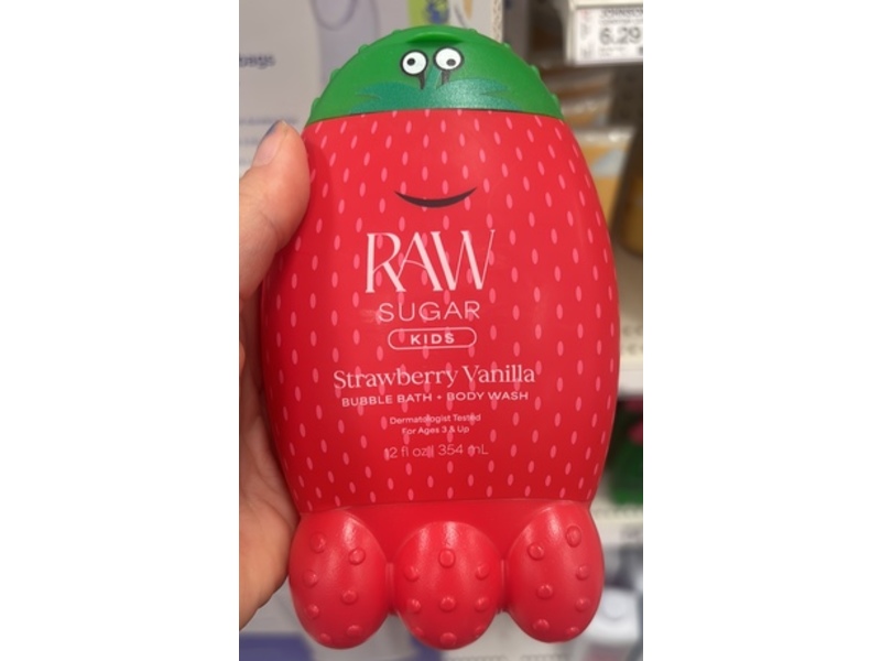 Raw Sugar Kids Bubble Bath + Body Wash , Strawberry Vanilla, 12 fl oz/354 mL