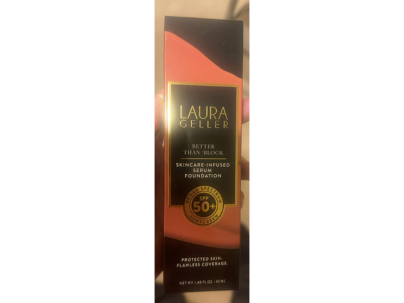 Laura Geller Better Than ‘Block Skincare-Infused Serum Foundation, SPF 50+, Sand, 1.48 fl oz/42 mL