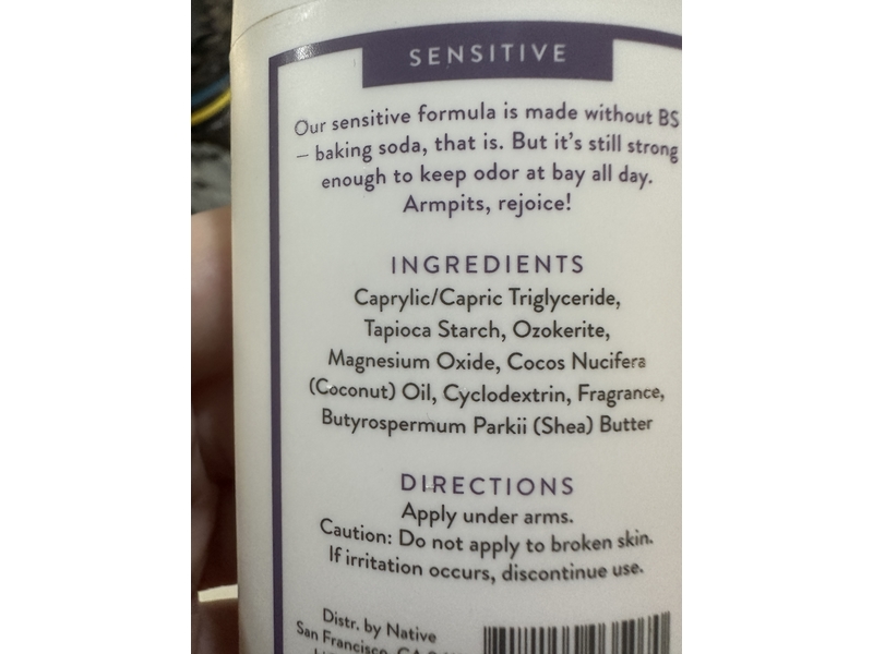 Native Deodorant, Birch & Verbena, 2.65 oz/75 g