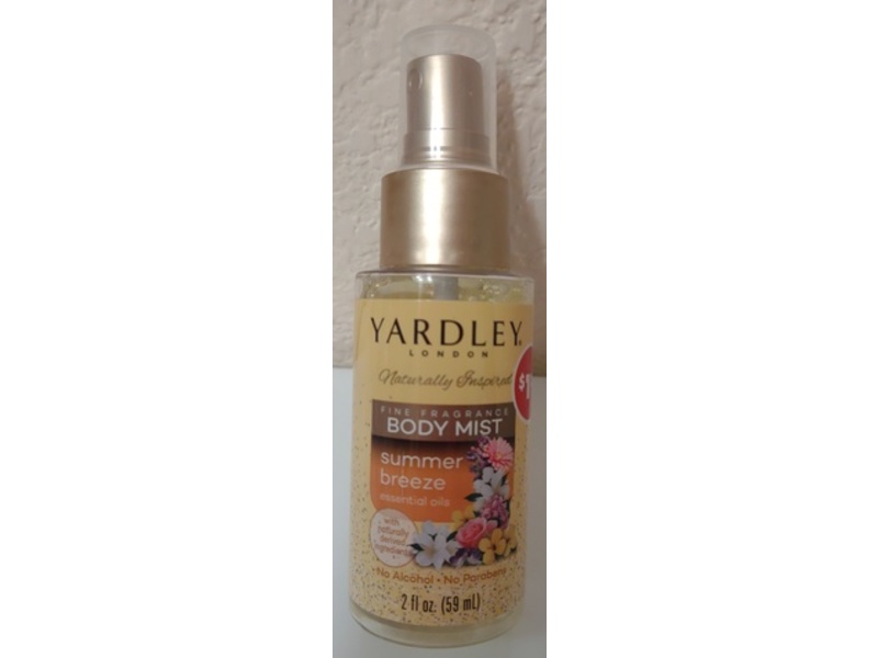 Yardley London Fine Fragrance Body Mist, Summer Breeze, 2 fl oz/59 mL