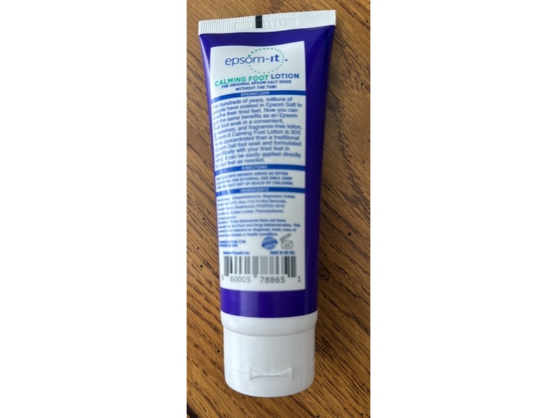 Epsom It Calming Foot Lotion, Urea, 3.5 fl oz/104 mL