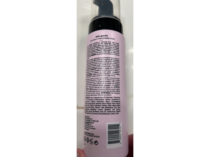 Bokka Botanika Defy Gravity Volume & Thickening Foam, 7 fl oz/207 mL