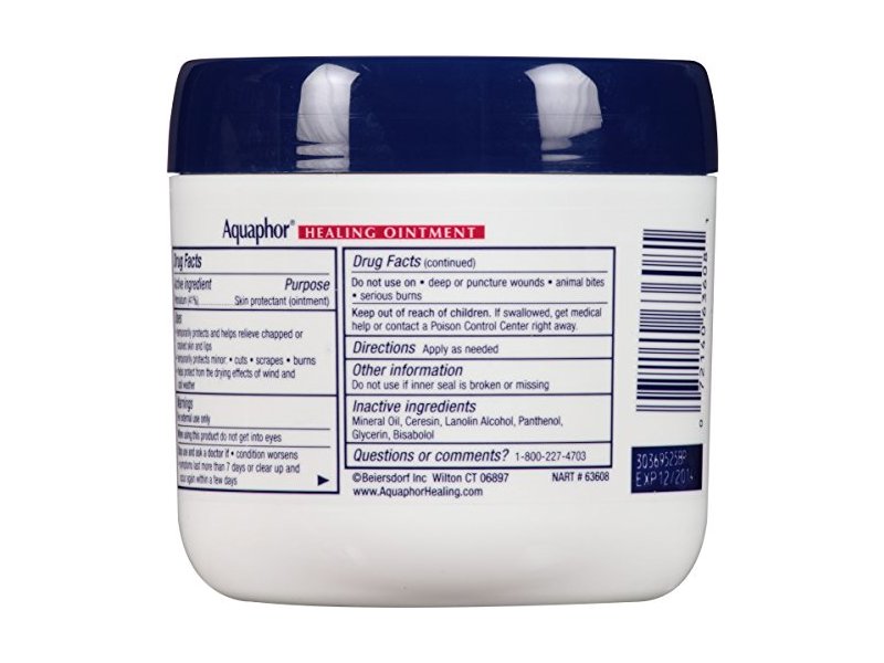 Eucerin Aquaphor Healing Ointment, Advanced Therapy, 14 oz/396 g