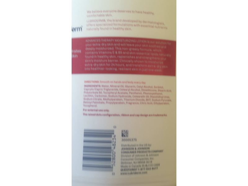 Lubriderm Advanced Therapy Moisturizing Hand/Body Lotion, 16-oz. Pump Bottle