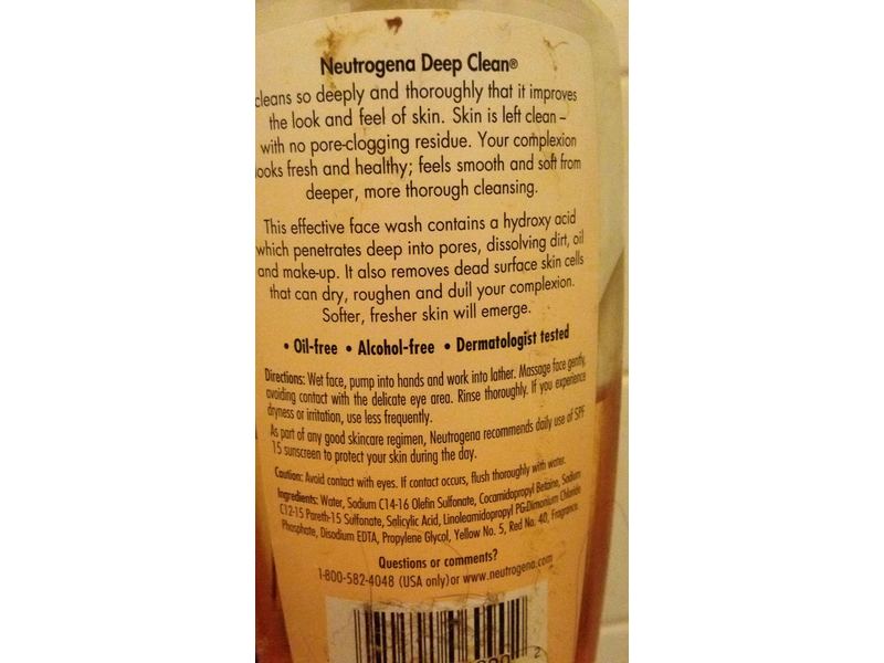 Neutrogena Deep Clean Facial Cleanser, Normal To Oily Skin, 6.7 oz, pack Of 2
