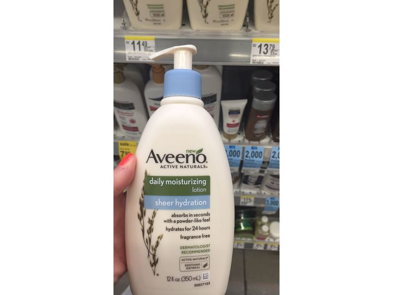 Aveeno Active Naturals Daily Moisturizing Sheer Hydration Lotion, 12 fl. oz.
