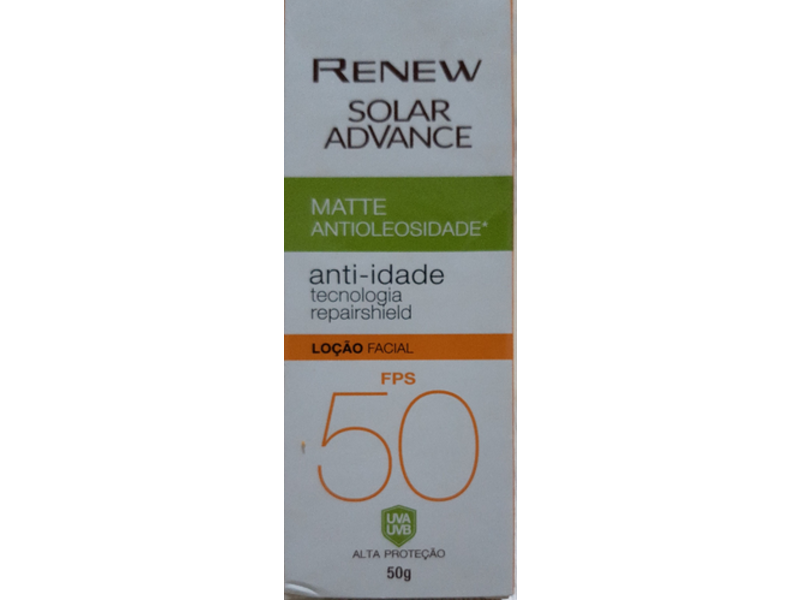 Renew Solar Advance Matte Antioleosidade, 50 g