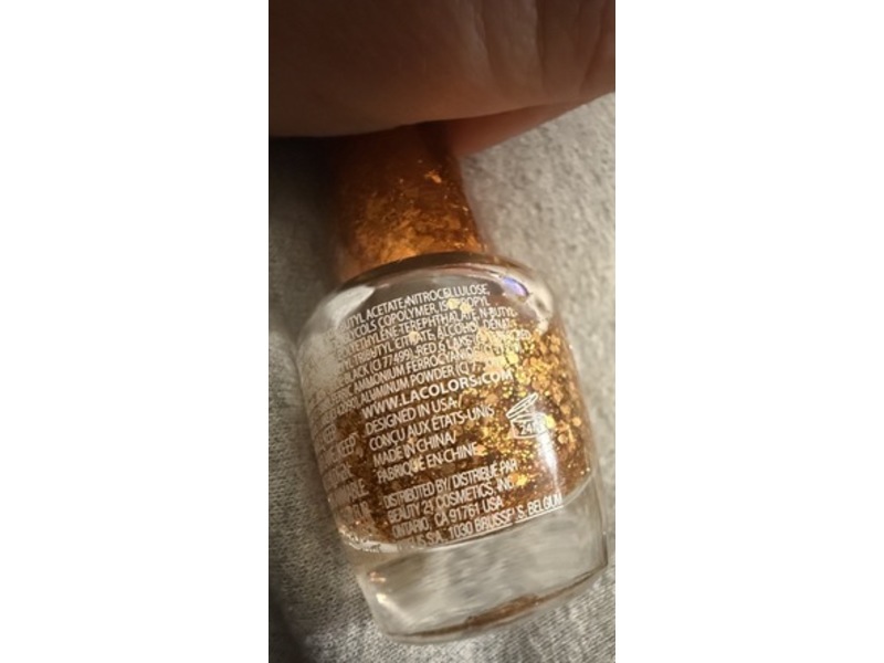 L.A. Colors Glitter Vibes Nail Polish, Finesse, 0.44 fl oz/13 mL