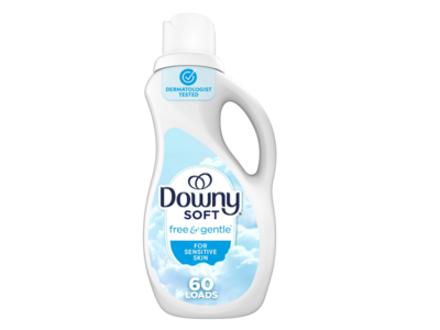 Downy Liquid Fabric Softener, Free & Gentle, 60 Loads, 44 fl oz/1.31 L
