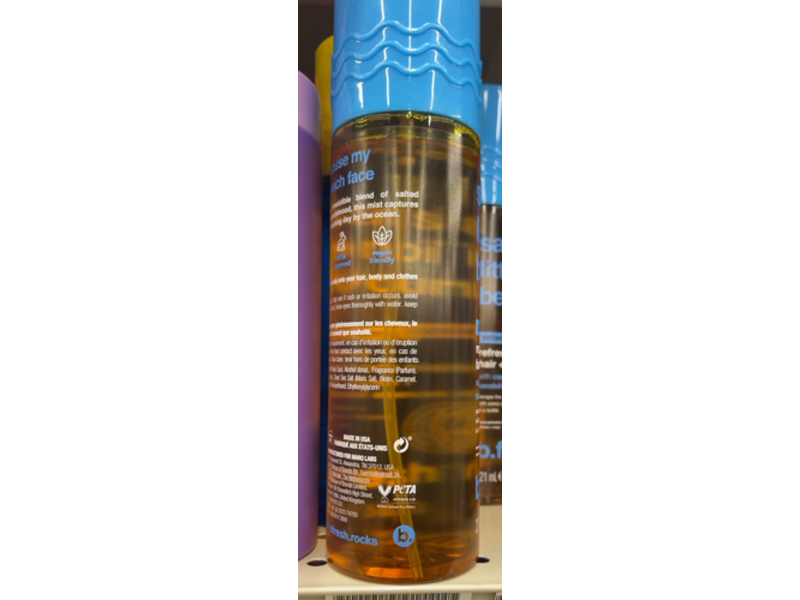b.Fresh Salty Little Beach Refreshing Hair + Body Mist, Salted Caramel + Sandalwood, 7.5 fl oz/221 mL