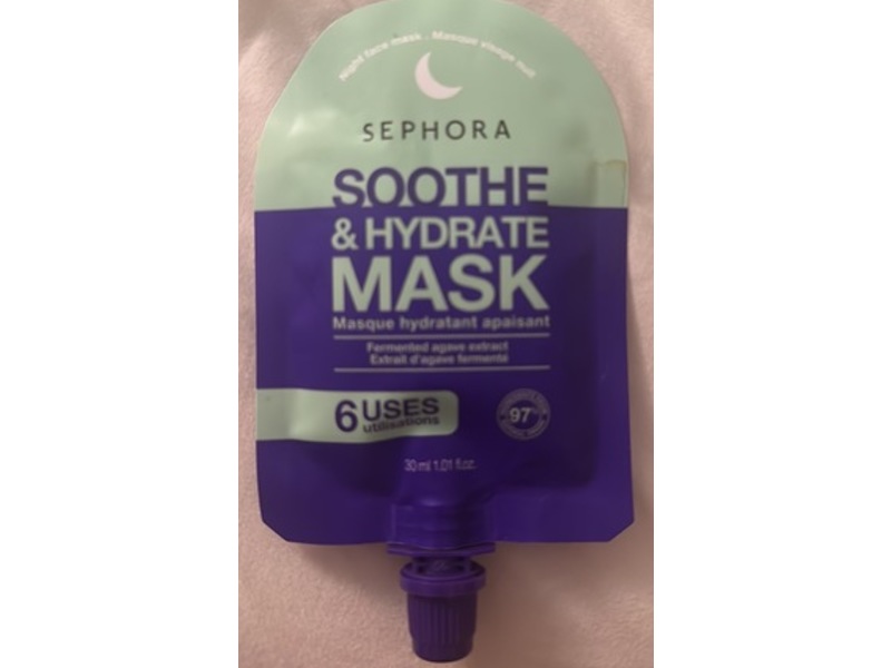 Sephora Soothe & Hydrate Mask, Fermented Agave Extract, 1 fl oz/30 mL