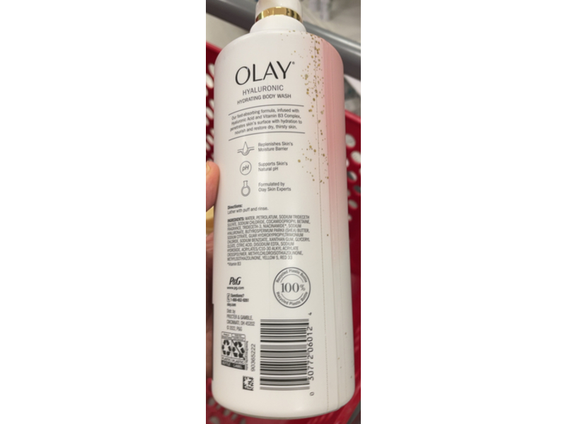 Olay Hydrating Body Wash, Hyaluronic, 26 fl oz/768 mL