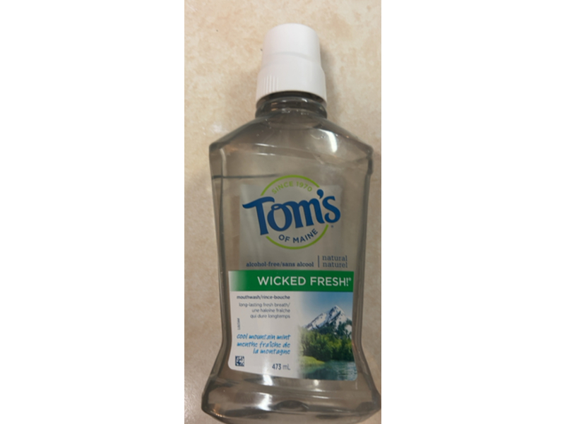 Tom's of Maine Wicked Fresh Mouthwash, Cool Mountain Mint,16 oz/473 mL