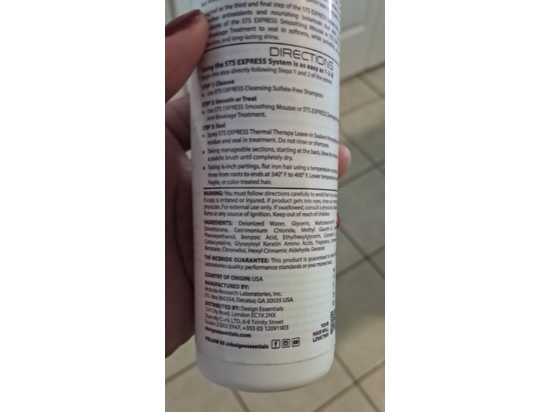 Design Essentials 3 Thermal Therapy Leave-In Sealanc, Seal, 8 fl oz/228 mL