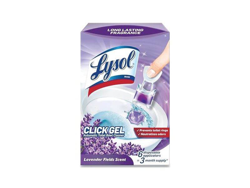 Lysol Click Gel Automatic Toilet Bowl Cleaner, Lavender Feilds Scent, 6 Count