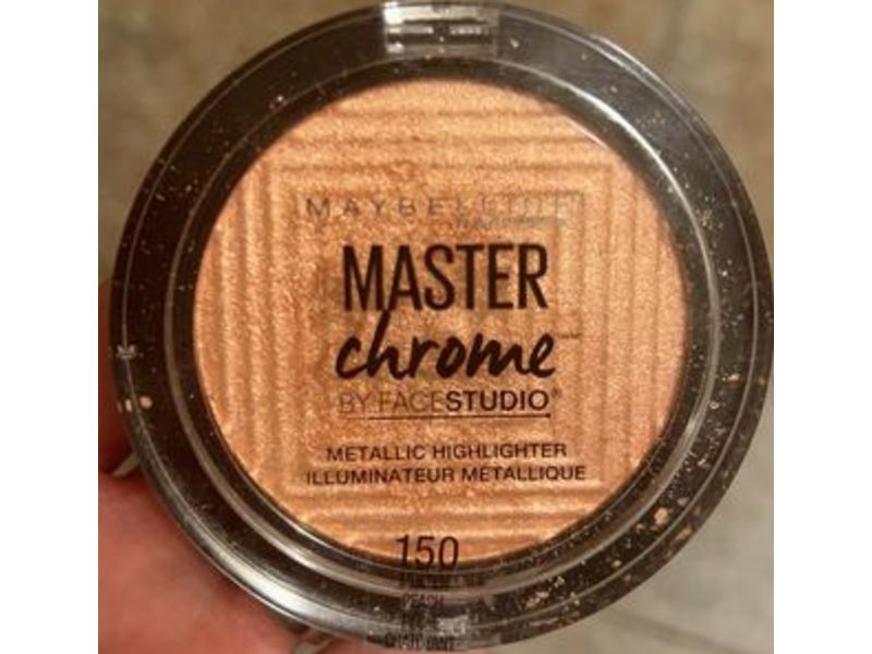 Maybelline New York Master Chrome Metallic Highlighter, 150 Molten Peach, 0.19 oz/5.6 g