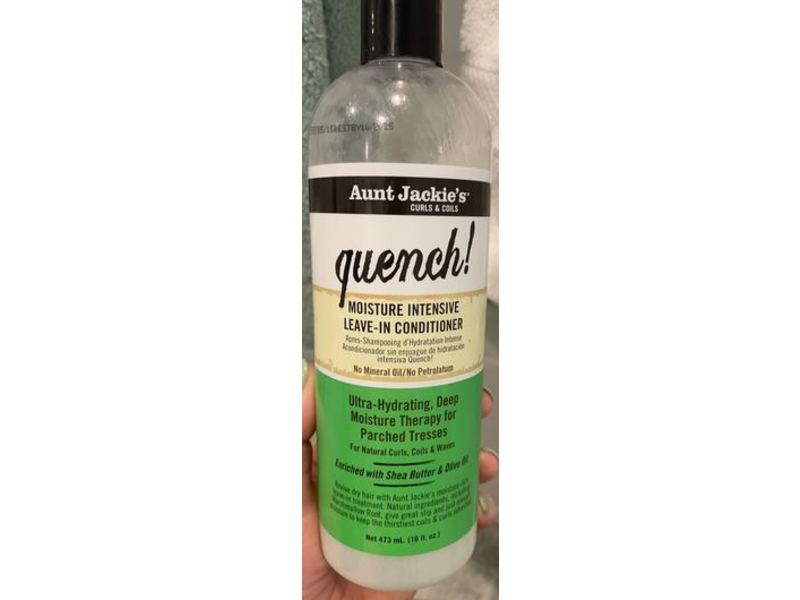 Aunt Jackie's Curls & Coils Quench Moisture Intensive Leave-In Hair Conditioner, 16 fl oz/473 mL
