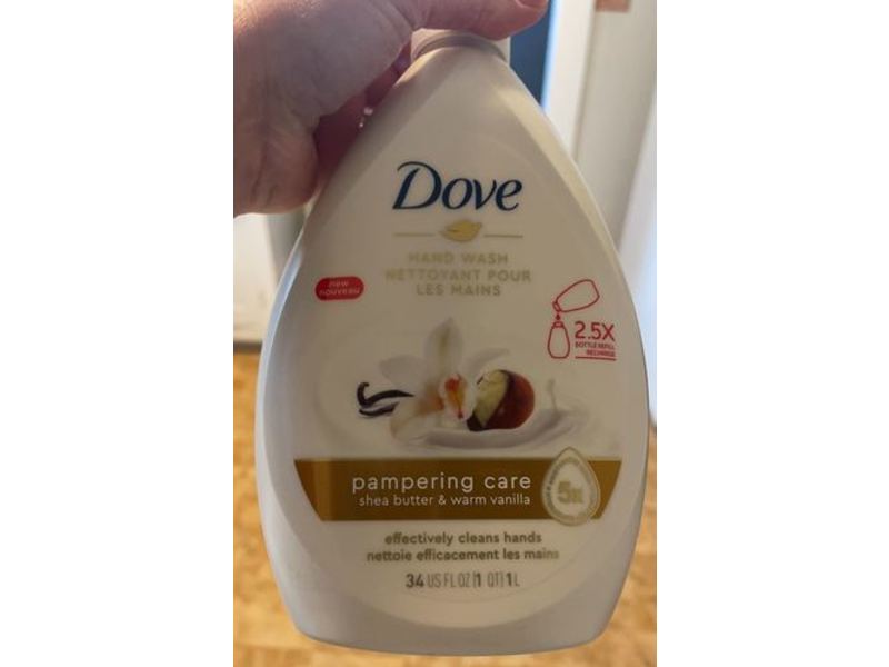 Dove Pampering Care Hand Wash, Shea Butter & Warm Vanilla, 34 fl oz/1 L, 3 Count
