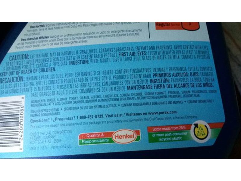 Purex Plus Oxi & Zout Stain Removers, Fresh Morning Burst, 71 Loads, 128 fl oz/3.79 L