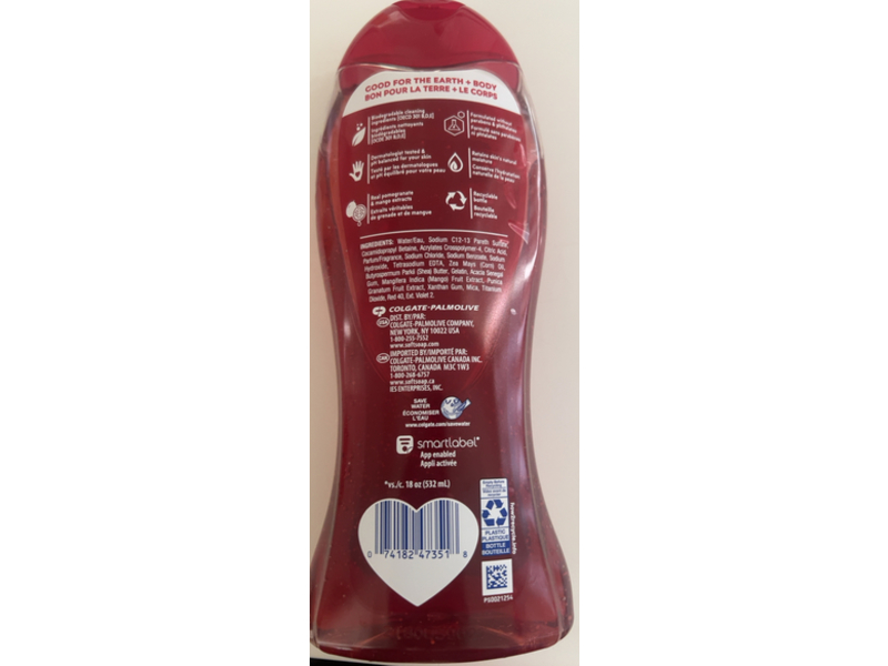 Soft Body Moisturizing Body Wash, Pomegranate & mango Spritz, 20 fl oz/591 mL