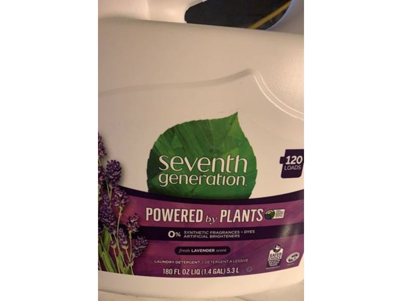 Seventh Generation Liquid Laundry Detergent, Fresh Lavender Scent, 120 Loads, 180 fl oz/5.3 L