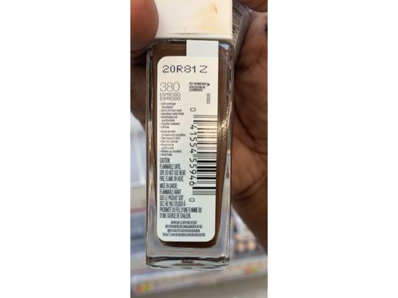 Maybelline New York Super Stay Full Coverage Liquid Foundation Makeup, Espresso, 1 fl oz/30 mL