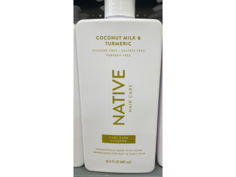 Native Curl Care Shampoo, Coconut Milk & Turmeric, 16.5 fl oz/487 mL