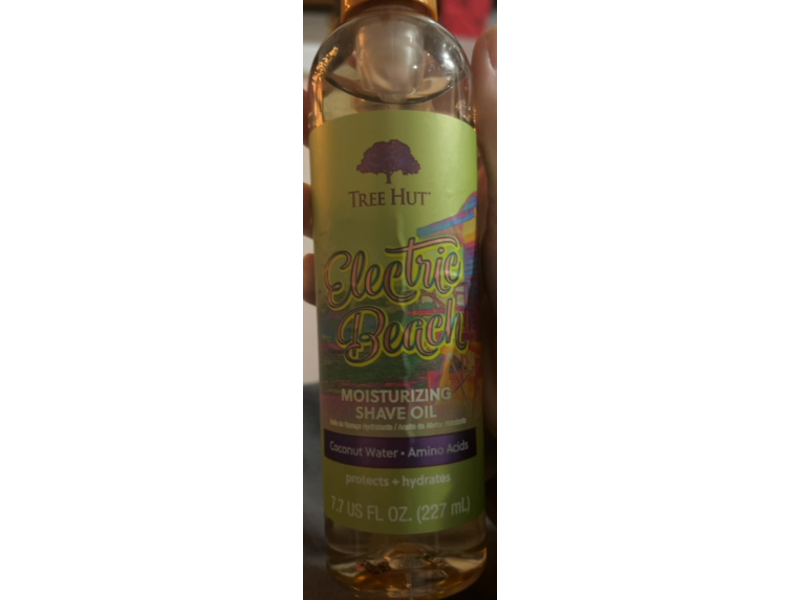 Tree Hut Electric Beach Moisturizing Shave Oil, Coconut Water + Amino Acids, 7.7 fl oz/227 mL