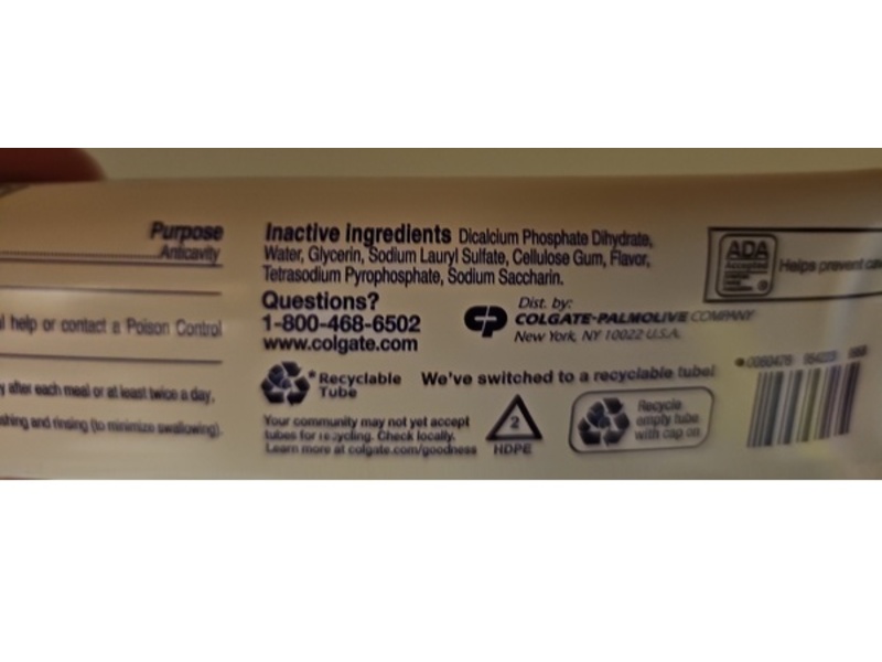 Colgate Anticavity Fluoride Toothpaste, 6 oz/170 g