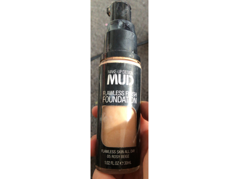 Mud Flawless Finish Foundation, 05 Rosy Beige, 1.02 fl oz/30 mL