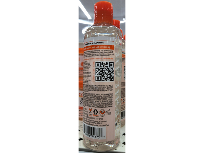 Cantu Protective Styles Hair Bath & Cleanser, Apple Cider + Vinegar + Aloe, 10fl oz/296 mL