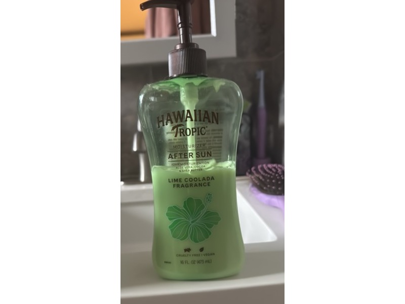 Hawaiian Tropic Moisturizer After Sun, Lime Coolada, 16 fl oz/473 mL, Pack Of 2