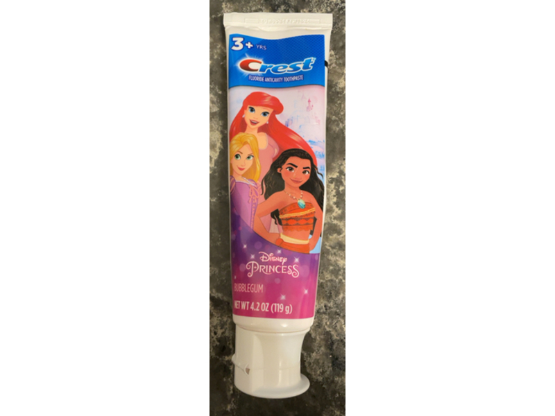 Crest Disney Princess Fluoride Anticavity Toothpaste, Bubble Gum, 4.2 oz/119 g
