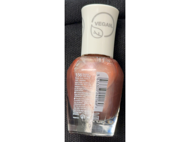 Sally Hansen Good. Kind. Pure Lasting Color, 156 Raisin The Bar, 0.33 fl oz/10 mL