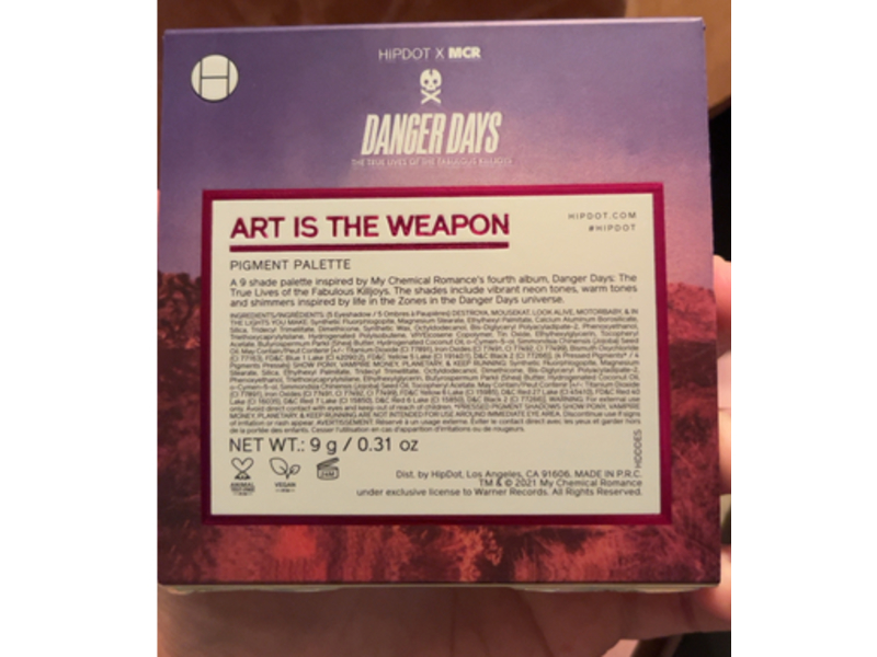 Hipdot x Mcr Danger Days Pigment Palette, Art Is The Weapon, 0.31 oz/9 g
