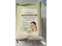 Precision Beauty Pore Refining Make-Up Removing Cleansing Wipes, Tea Tree Oil, Count 30 - Image 3