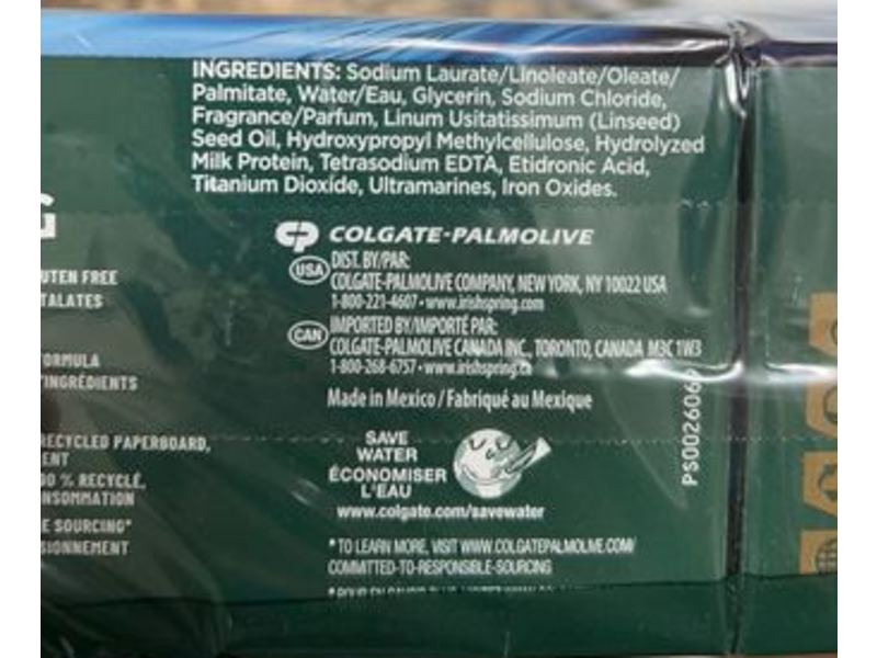 Irish Spring Moisture Blast Deodorant Soap, 628.8 g, 6 Counts